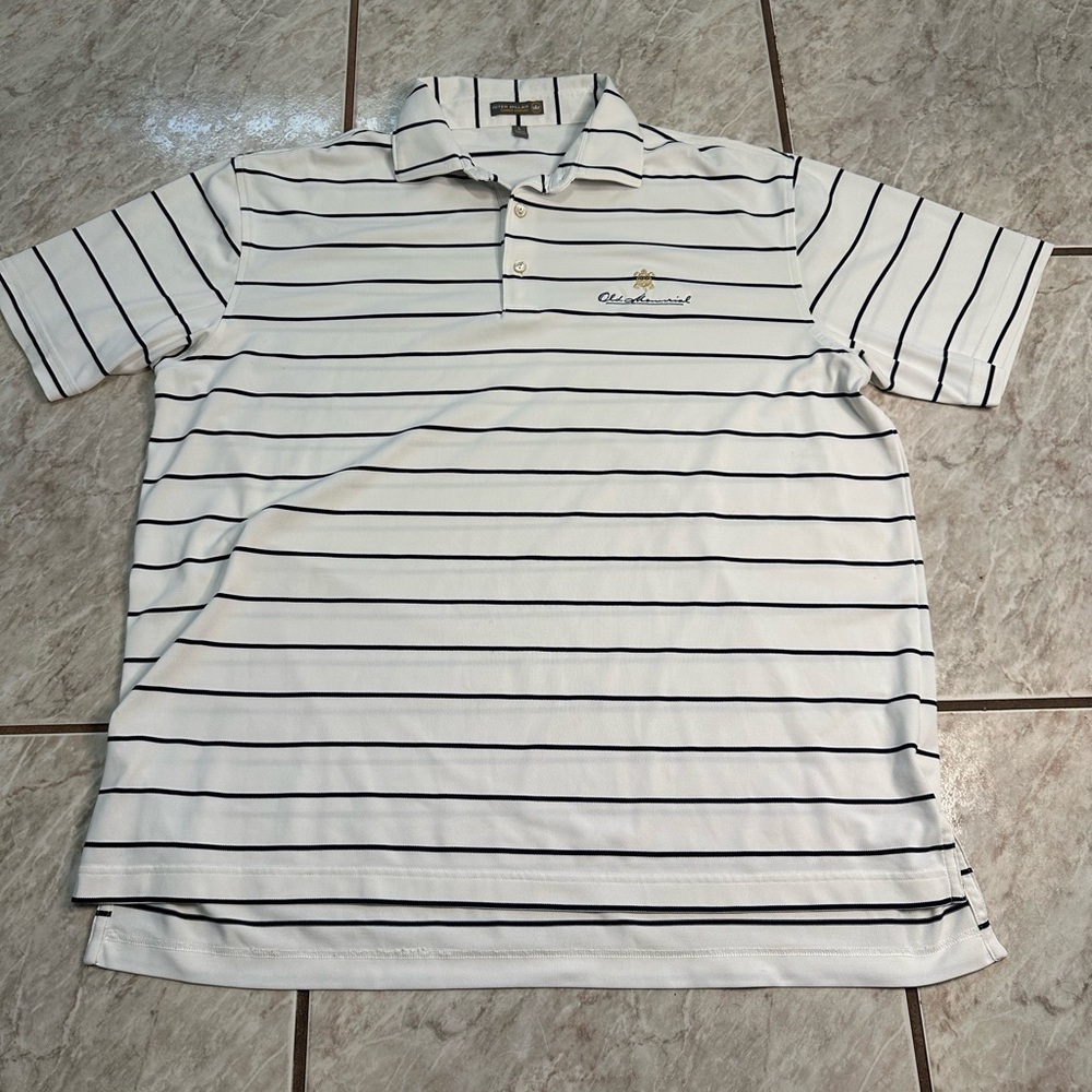 Peter Millar Old Memorial Summer Comfort Striped Polo Size Large